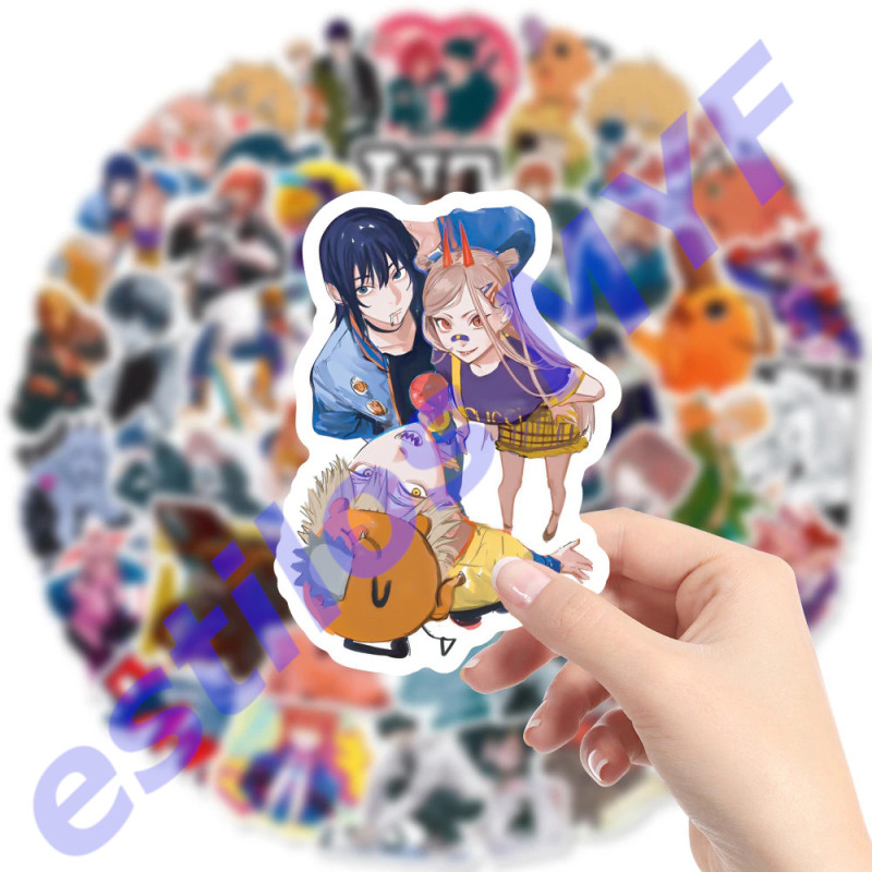 Stickers Calcomanías Chainsaw Man Pack 50 Unidades Geek