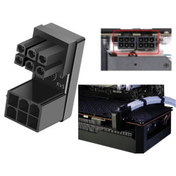 Conector adaptador Fuente Gpu 180 Grados Pcie 6 Pines