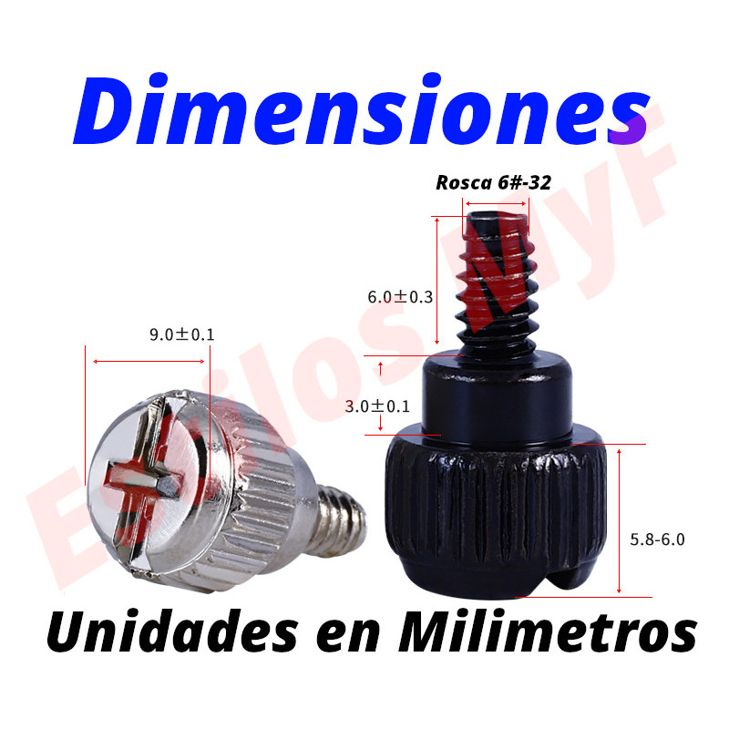 Kit Tornillos Ajuste Manual Pc Chasis Gamer X 10 Pcs