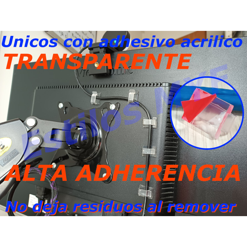 Organizador cables con adhesivo 50 unidades Organizador cables con adhesivo 50 unidades