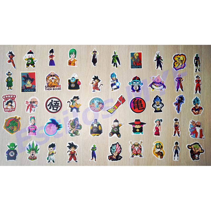 Stickers Calcomanias Dragon Ball Pack 50 Unidades