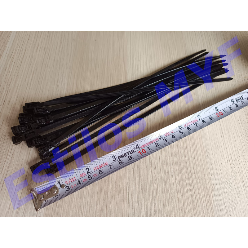 Amarre Organizador Plástico Reutilizable 25 cm X 20 Und