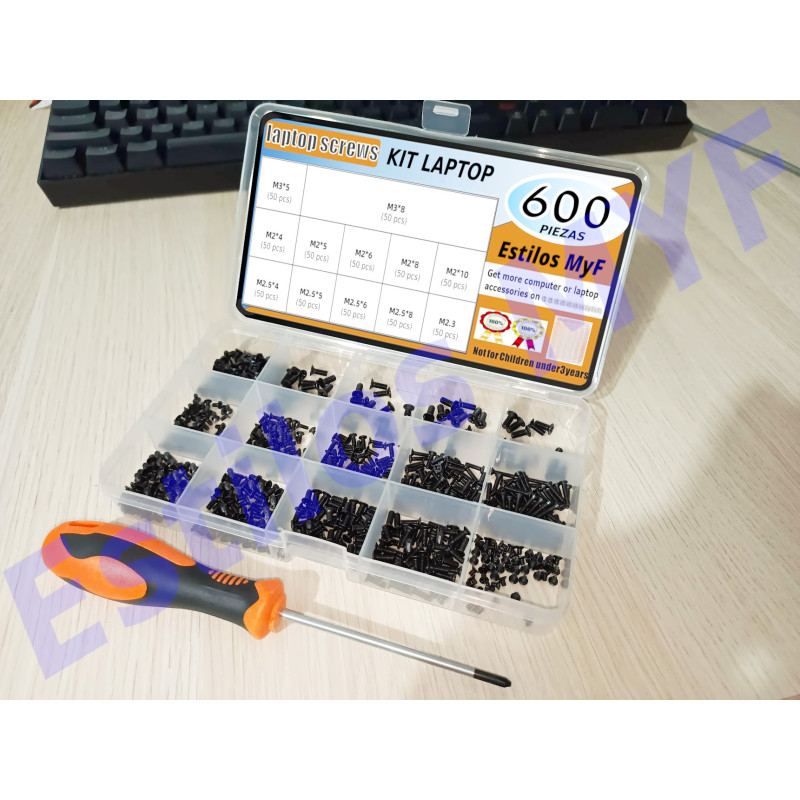 Kit Tornillos Computador Portátil 600 Pcs