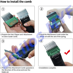 kit Guías Metalicas Peluquería Canina 8 und con estuche