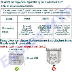 kit Guías Metalicas Peluquería Canina 8 und con estuche