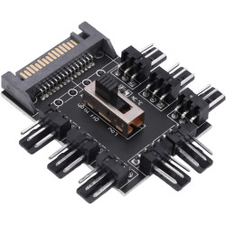 Hub Controladora Velocidad Fan Ventilador Pc Molex O Sata