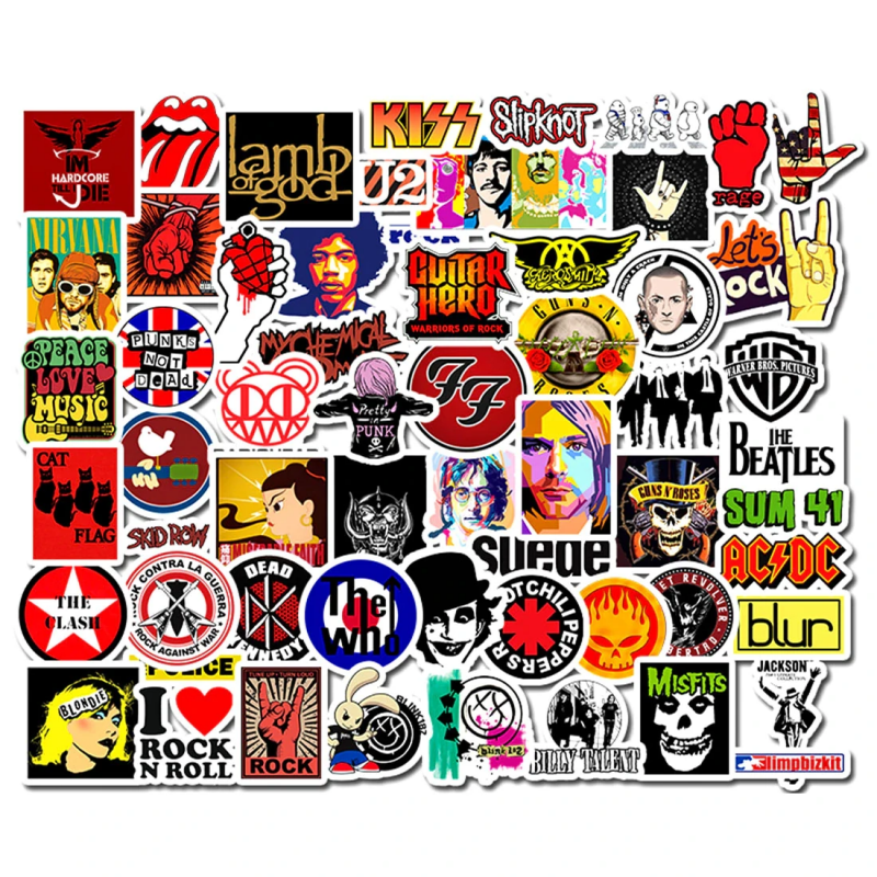 Stickers, Pegatinas, Calcomanias, De Bandas De Rock, X20 U