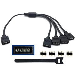 Splitter RGB Para 3 Ventiladores fan cooler PC gamer