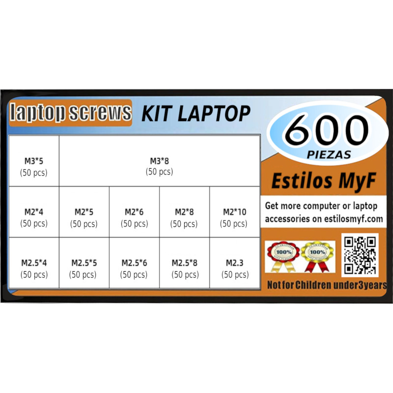 Kit Tornillos Computador Portátil 600 Pcs