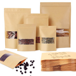 Bolsa Kraft Visor Resellable 12 X 20 Alimentos