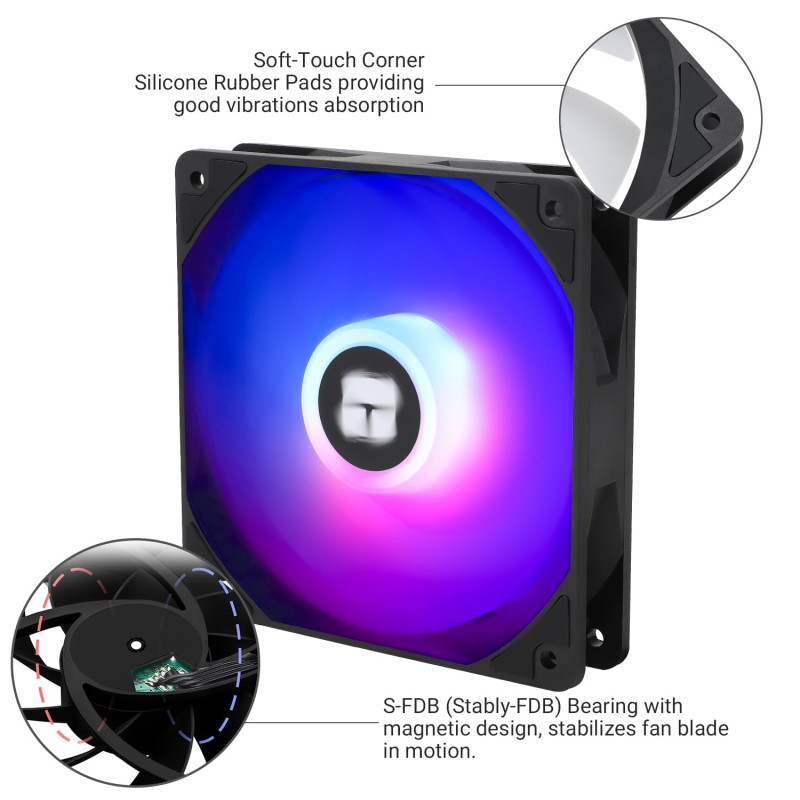 Thermalright Ventilador Argb 120mm Gamer Leds 1550 RPM