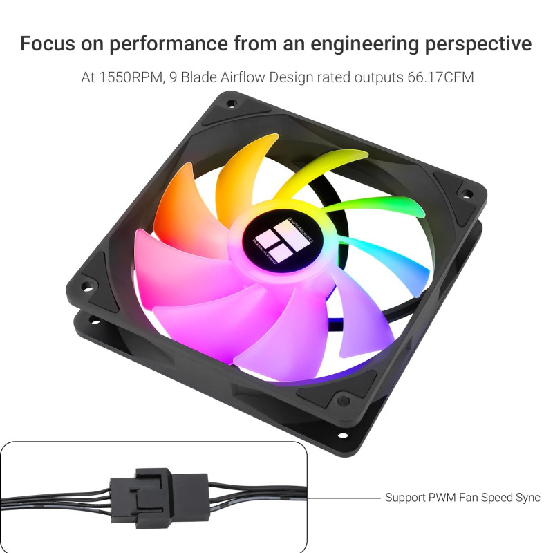 Thermalright Ventilador Argb 120mm Gamer Leds 1550 RPM