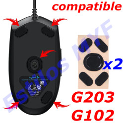 Pads Skate Para Mouse G203 G102 Universal