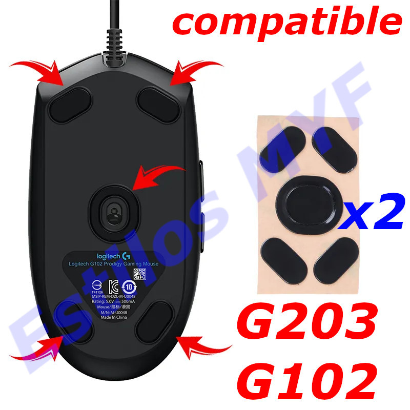 Pads Skate Para Mouse G203 G102 Universal