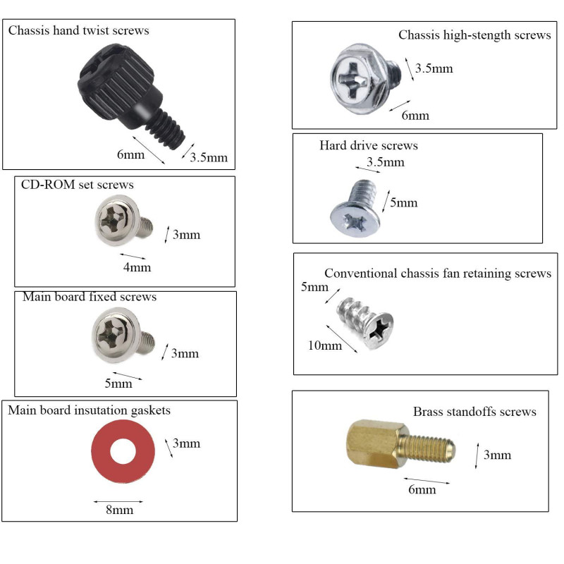 Kit tornillos PC torre desktop  85 piezas
