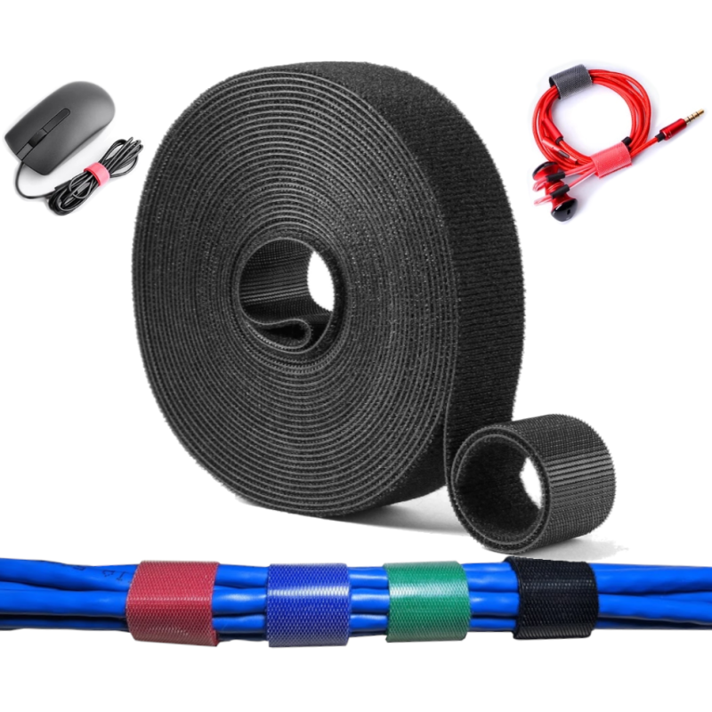 Velcro adhesivo rollo 5 metros organizador reutilizable