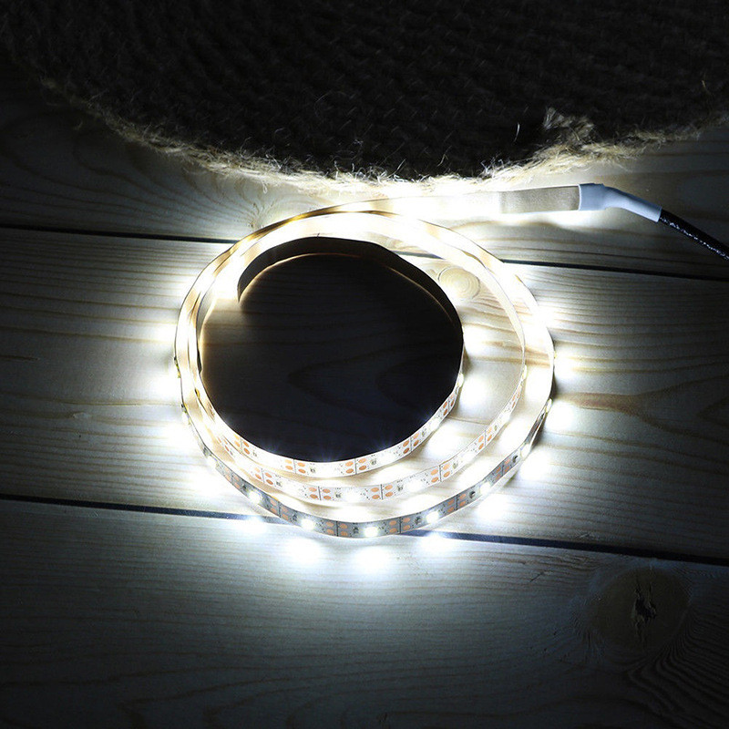 Tira led USB con switch color blanco 1 metro