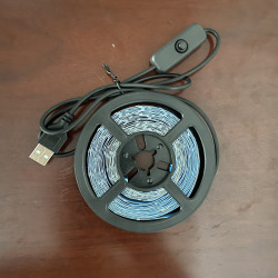 Tira led USB con switch color blanco 1 metro