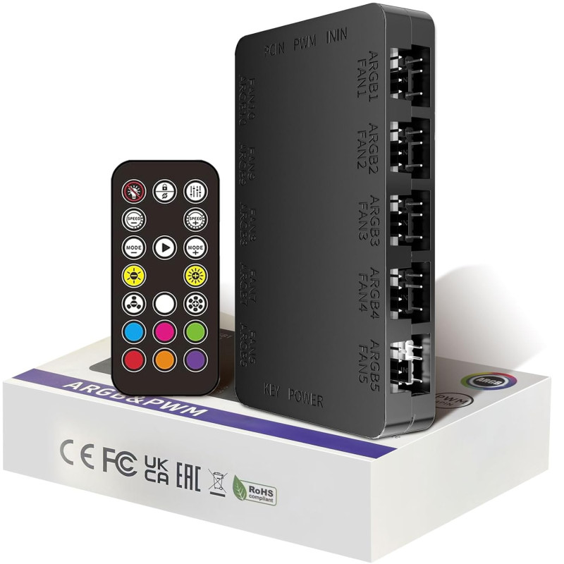 Hub Controladora ARGB y velocidad PWM control remoto