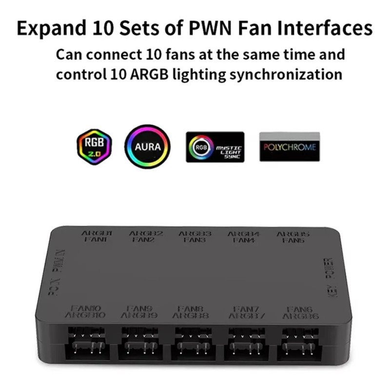 Hub Controladora ARGB y velocidad PWM control remoto