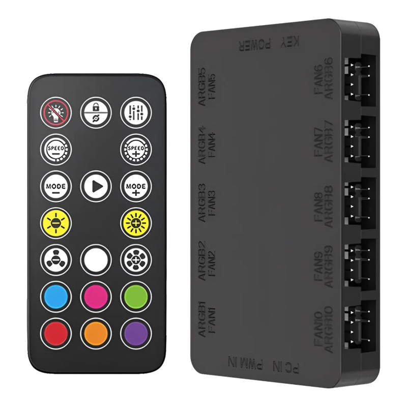 Hub Controladora ARGB y velocidad PWM control remoto