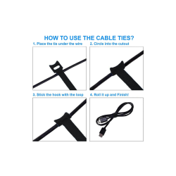 Cintas Velcro Correas Organizador de cables larga 20cm 50 und