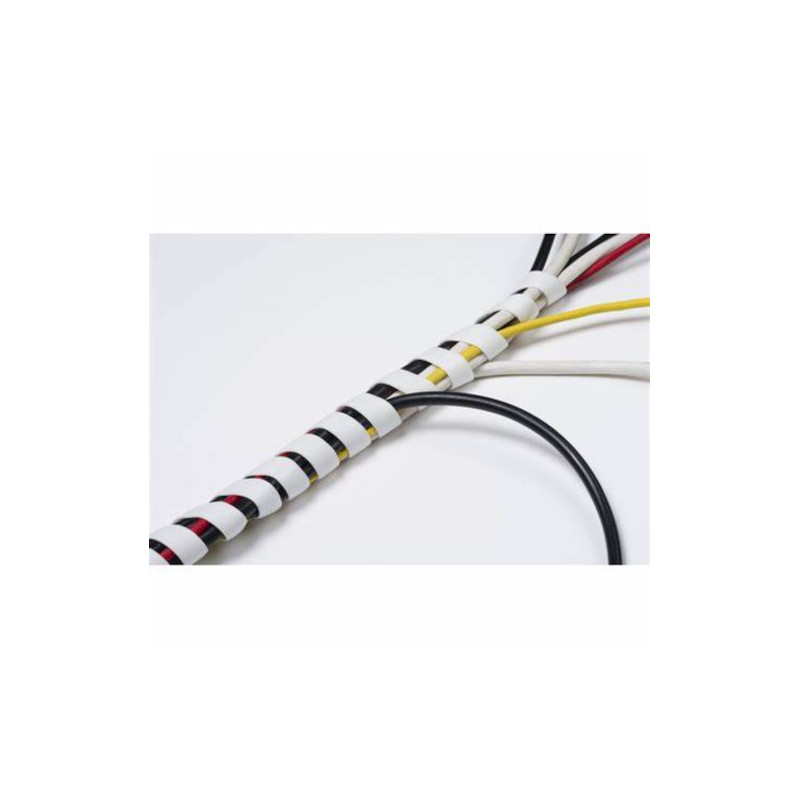 Espiral Organizador Cables Protector 10 Metros Blanco