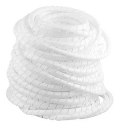 Espiral Organizador Cables Protector 10 Metros Blanco