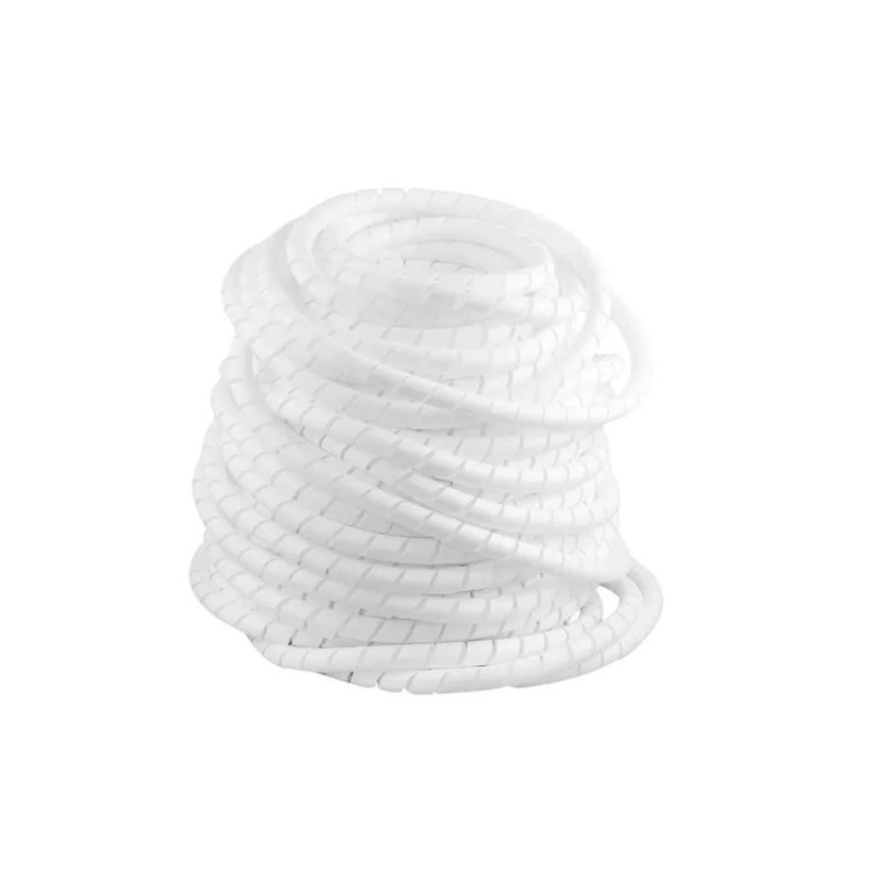 Espiral Organizador Cables Protector 10 Metros Blanco