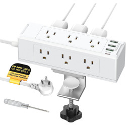 Multitoma Escritorio Atornillable Con 9 Tomas 4 Puertos Usb 110v