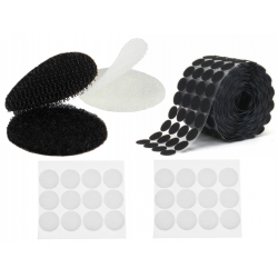 Circulos Velcro Adhesivo 2.5cm 12 Pares blanco