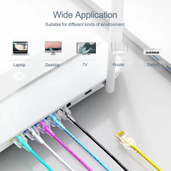 Patch cord Cat 6A ultra fino alta velocidad 3 metros 10G