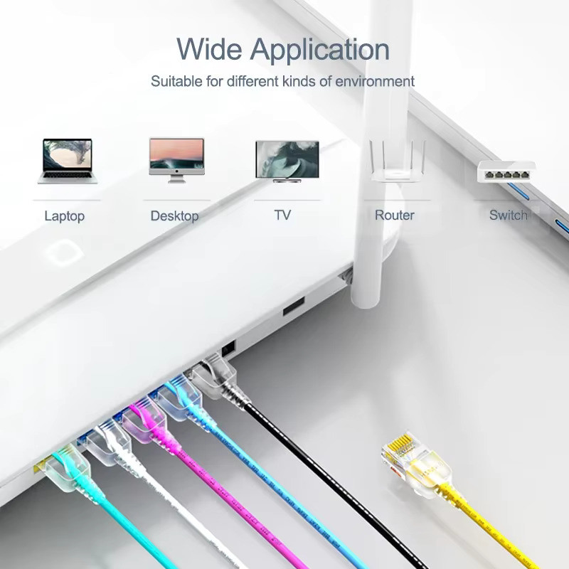 Patch cord Cat 6A ultra fino alta velocidad 3 metros 10G