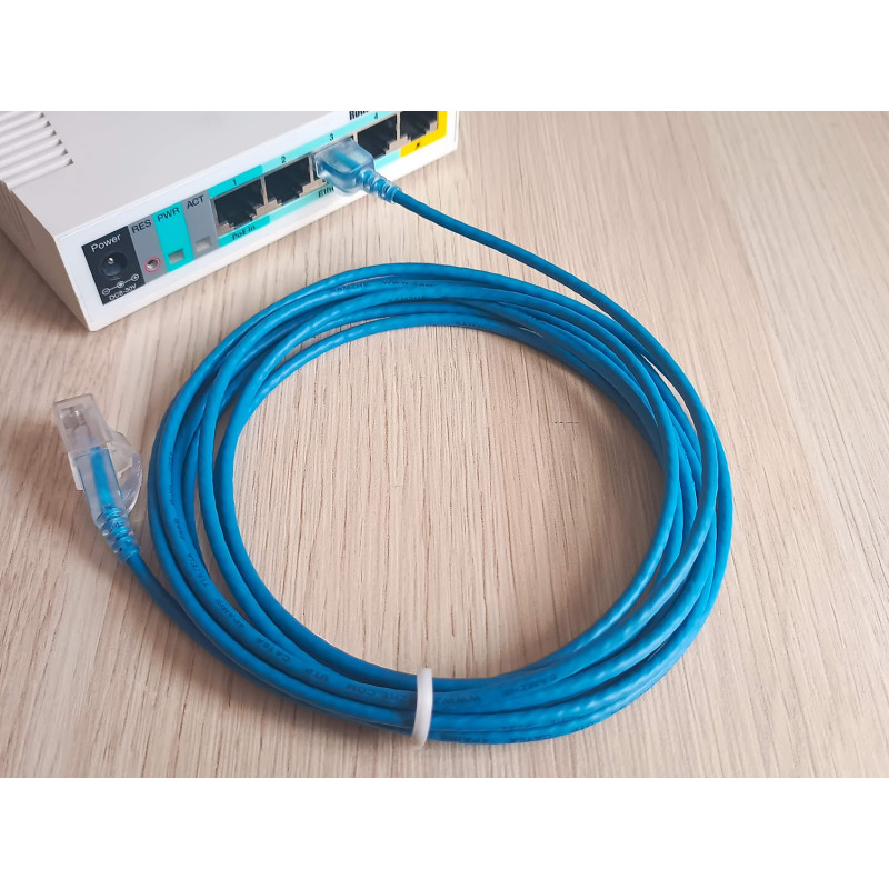 Patch cord Cat 6A ultra fino alta velocidad 3 metros 10G
