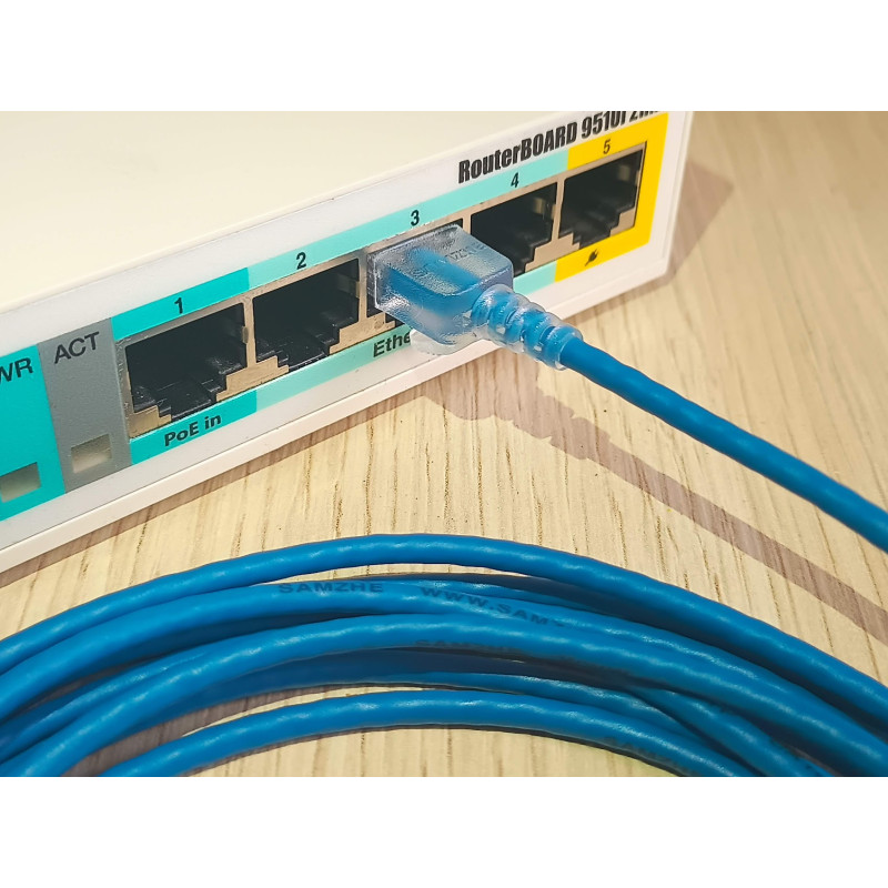 Patch cord Cat 6A ultra fino alta velocidad 3 metros 10G