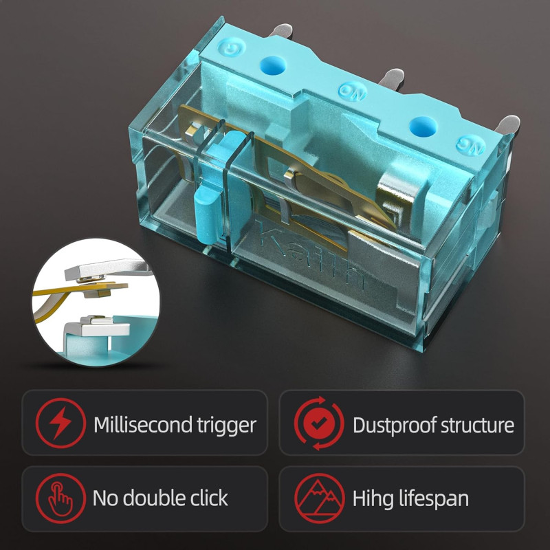 Switch Interruptor Mouse GM 8.0 KAILH Blue 90m x 2 und