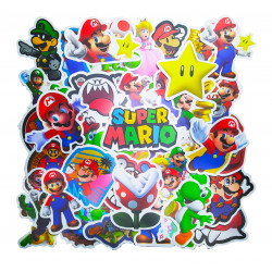Stickers Calcomanias Super Mario Pack 50 Unidades