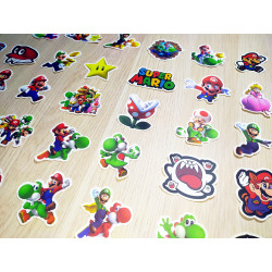 Stickers Calcomanias Super Mario Pack 50 Unidades