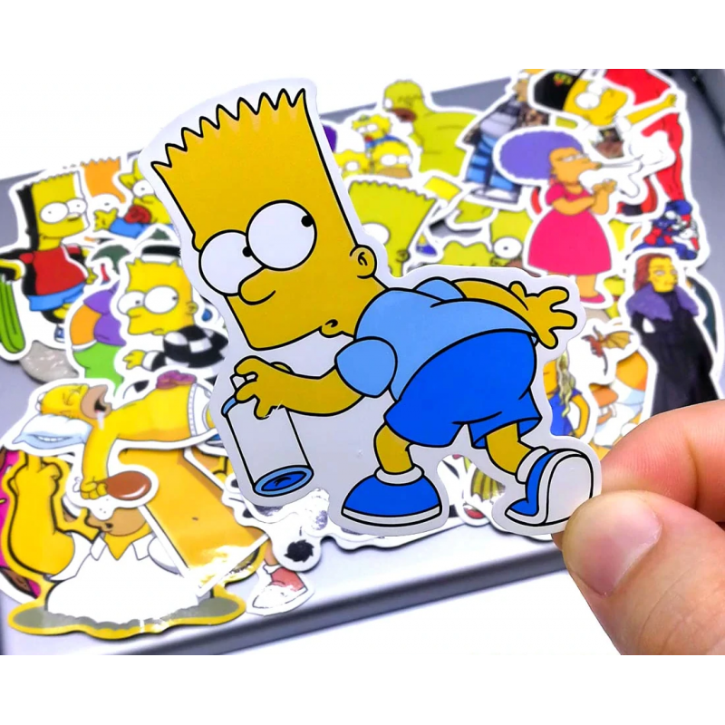 Stickers Calcomanias Los Simpsons Pack 50 Unidades Stickers Calcomanias Los Simpsons Pack 50 Unidades