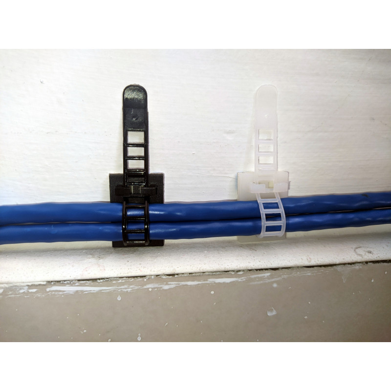 Clips Organizador De Cables Ajustable X 10 Pcs