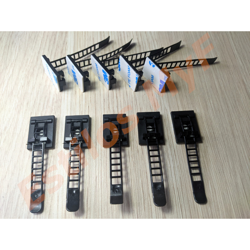 Clips Organizador De Cables Ajustable X 10 Pcs