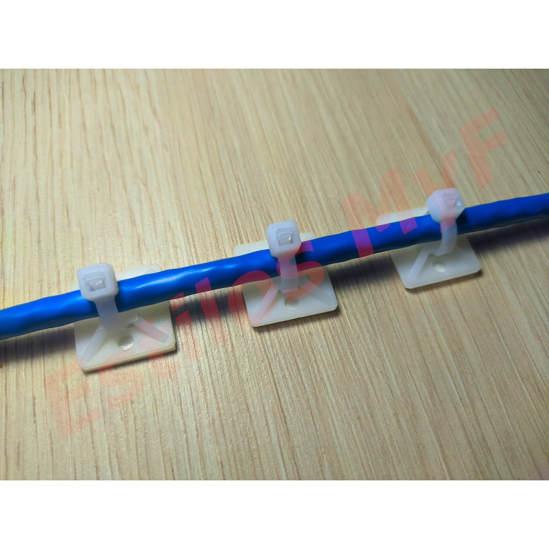 Clips Organizador De Cables Con Amarre X 10 Pcs
