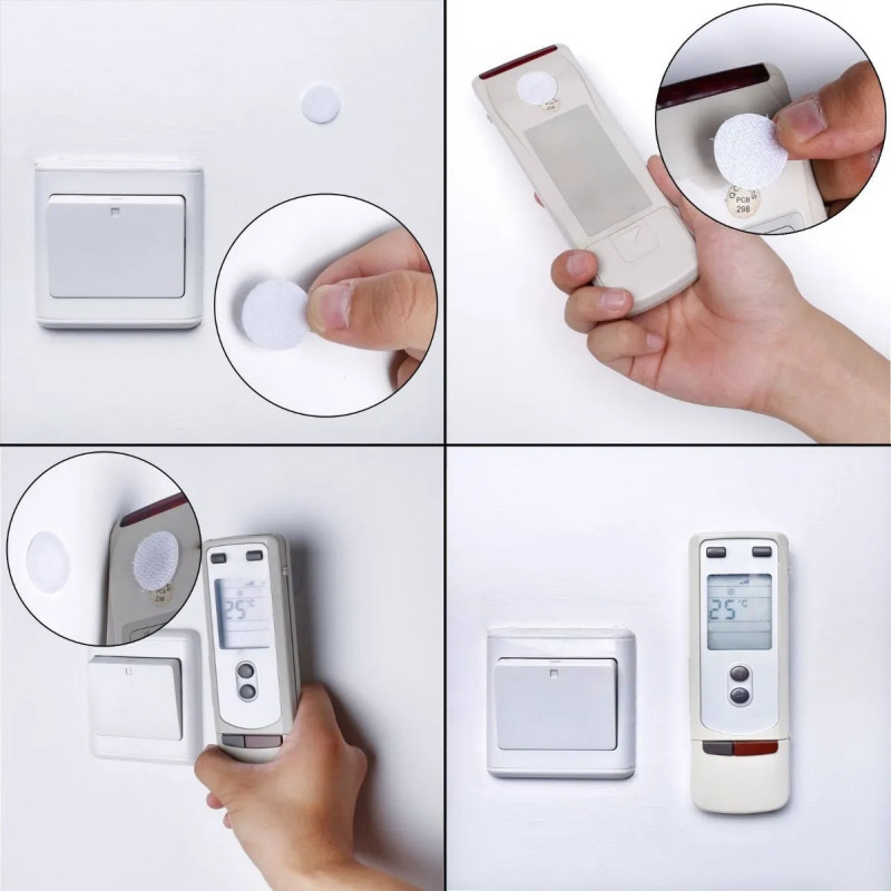 Circulos Velcro Adhesivo 2.5cm 12 Pares negro