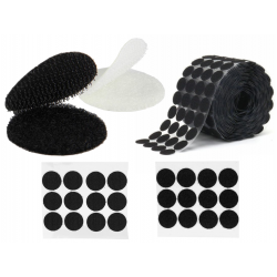 Circulos Velcro Adhesivo 2.5cm 12 Pares negro