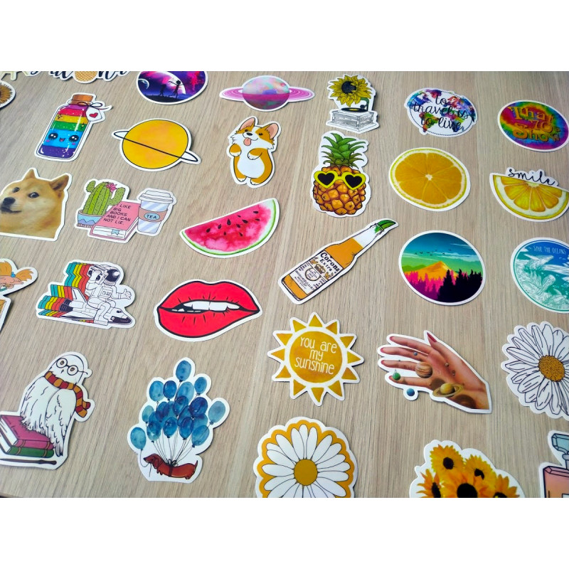 Stickers Calcomanías Cool Girl Pack 50 Unidades, Niñas pack 5