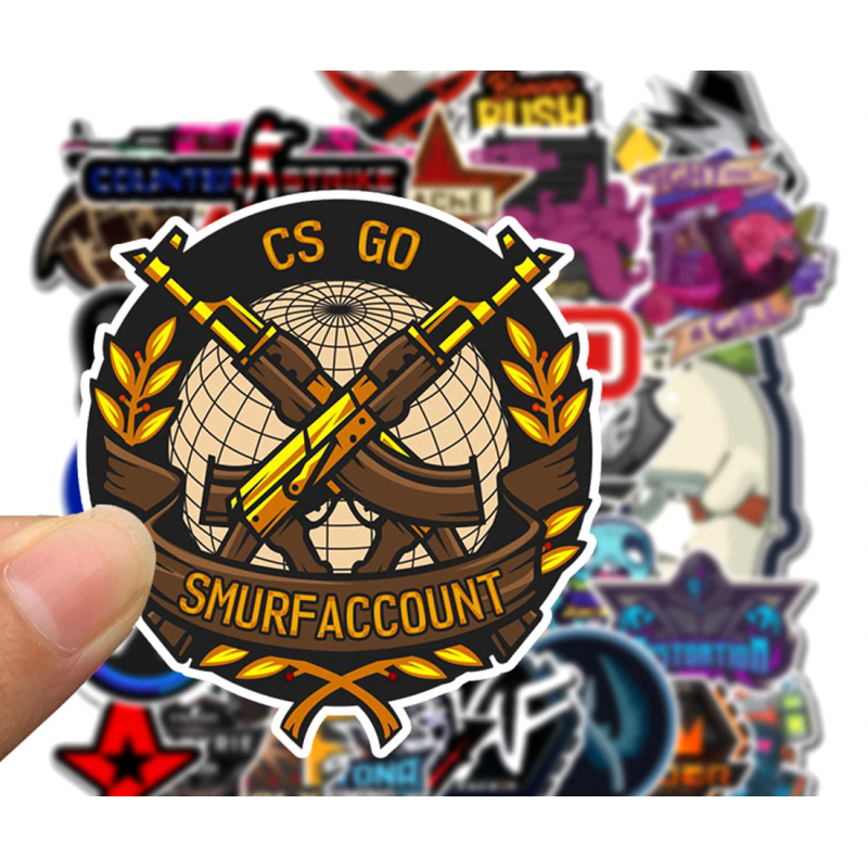 Stickers Skin Fps Gaming Shooter Cs go Pack 50 Unidades