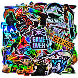 Stickers Skin Fps Gaming Shooter Cs go Pack 50 Unidades