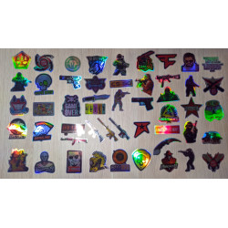 Stickers Skin Fps Gaming Shooter Cs go Pack 50 Unidades