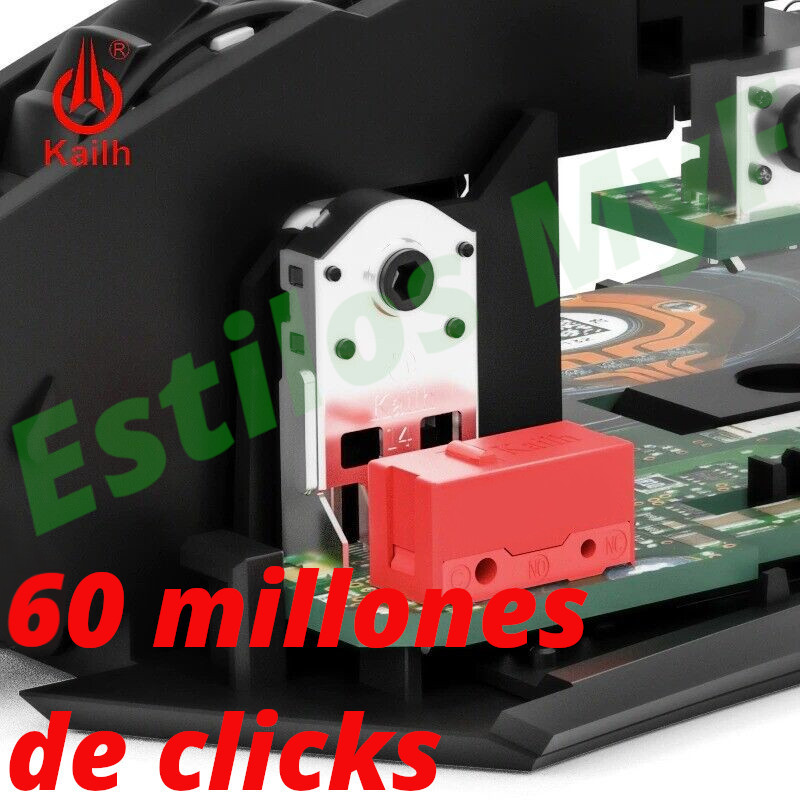 Switch Interruptor Mouse KAILH 60m Click X2 Compatible Omron