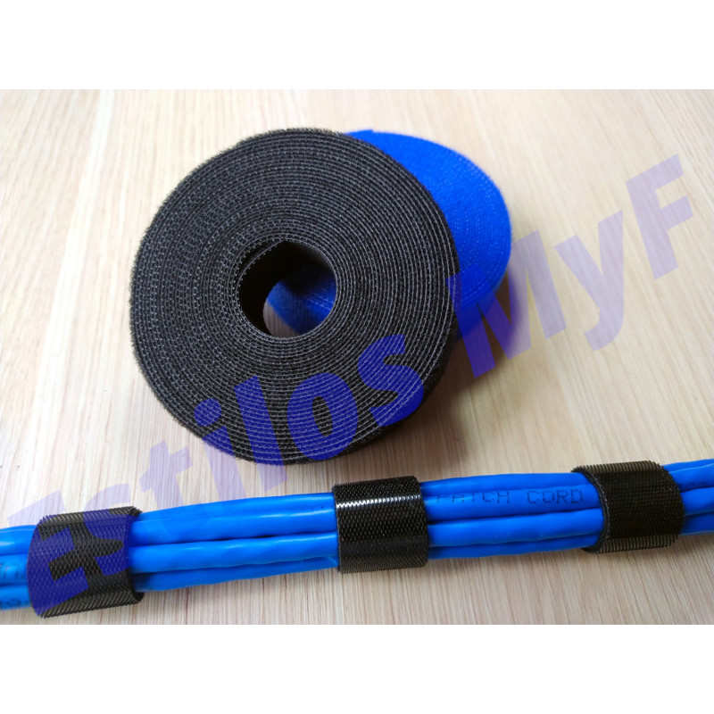 Organizador Cables Velcro adhesivo rollo 5 metros